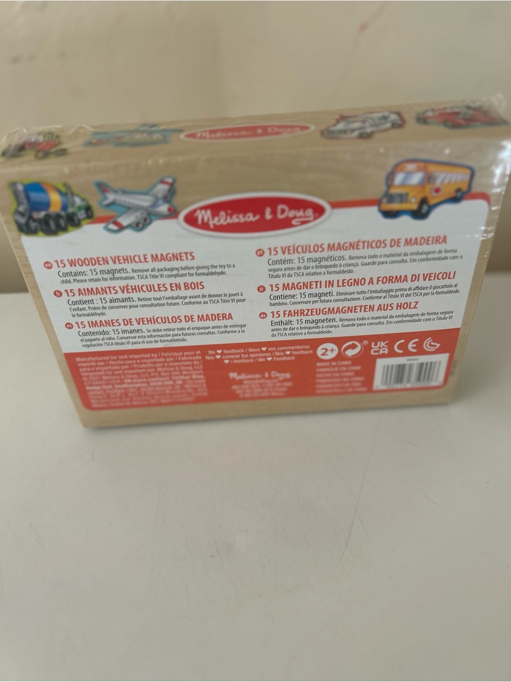 Melissa & Doug Wooden Magnets 15 Ps Emergency, Construction Vehicles Children 3+ - Picture 2 of 2